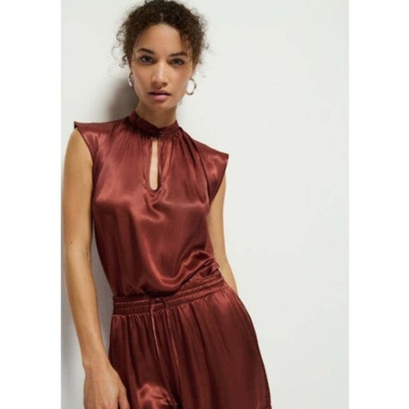 NATION Jeanne Top in Cinnamon Women's Small NEW Career Office - Picture 1 of 9
